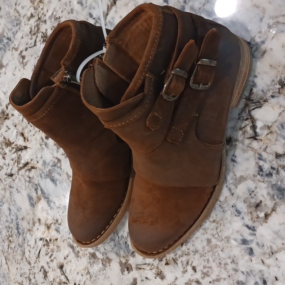 Born Moraga Glazed Ginger Distressed Comfort Leather Bootie Boots NEW SZ 9.5 - Picture 8 of 16